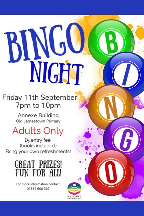 Bingo with Haldane Youth Services Bingo with Haldane Youth Services